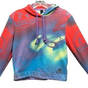 Adidas Big Mood Hero Women's Multicolor Print French Terry Hoodie Sz XS HI5851